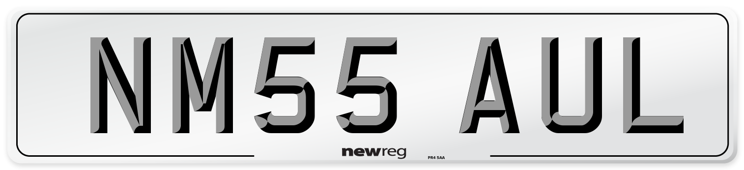 NM55 AUL Number Plate from New Reg